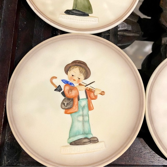 Miniatures Collector Plates 1883 Set 3 Little Music Makers Germany - Picture 4 of 7